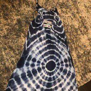 Tie dye open back dress